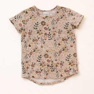 Jax & Lennon Fall Floral Kids Shirt - boho floral print bamboo tshirt for girls